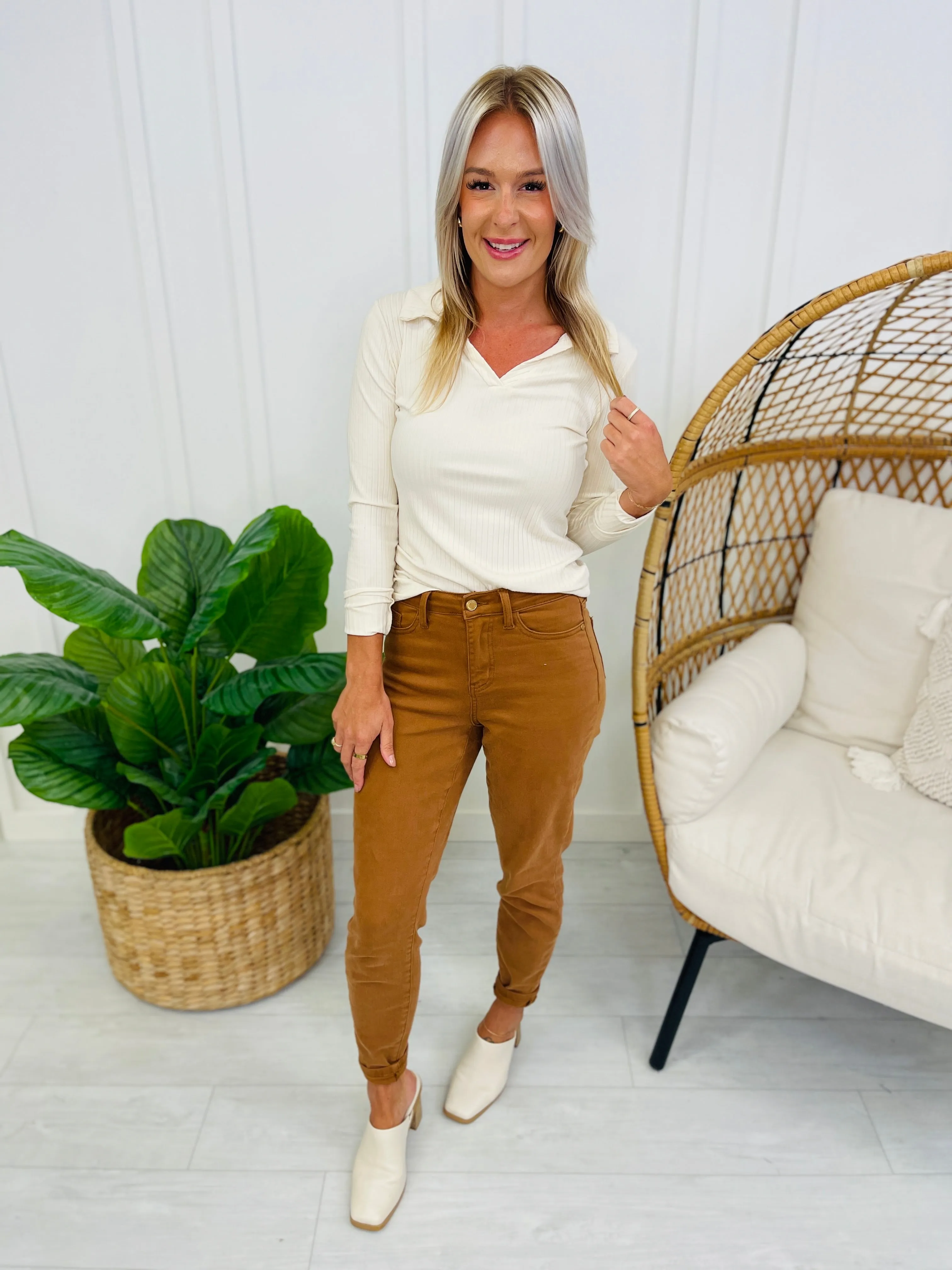 Revamped Judy Blue PLUS/REG Stylish Slim Fit Khaki Jeans - Confident Fit Restock!