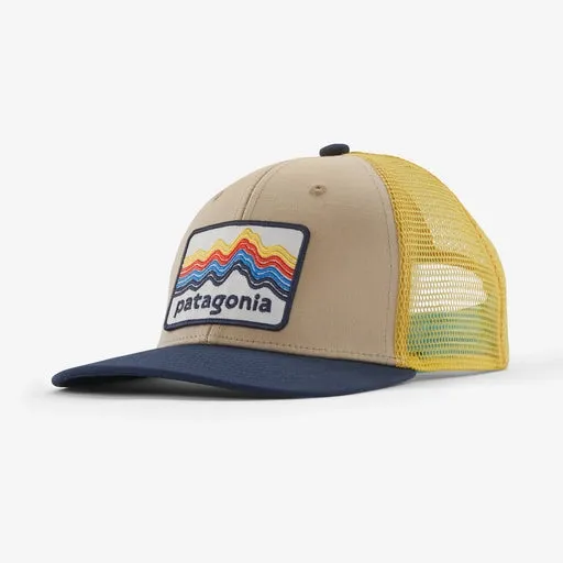 Kid's Patagonia | Kids Trucker Hat | Ridge Rise Stripe Oar Tan