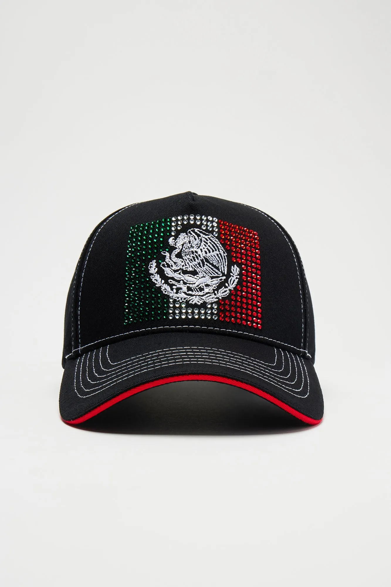 Mexico Rhinestone Hat - Black/combo