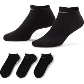 NIKE UNISEX PERFORMANCE CUSHION NO-SHOW TRAINING BLACK SOCK (3 PAIR)