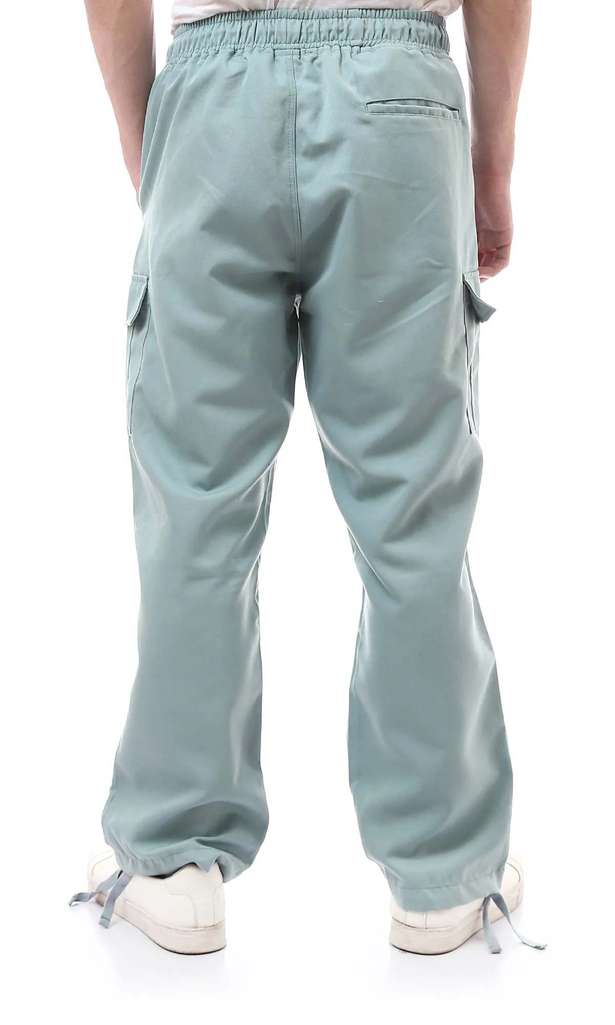 O170541 Mint Green Cargo Pants With Multi-Pockets