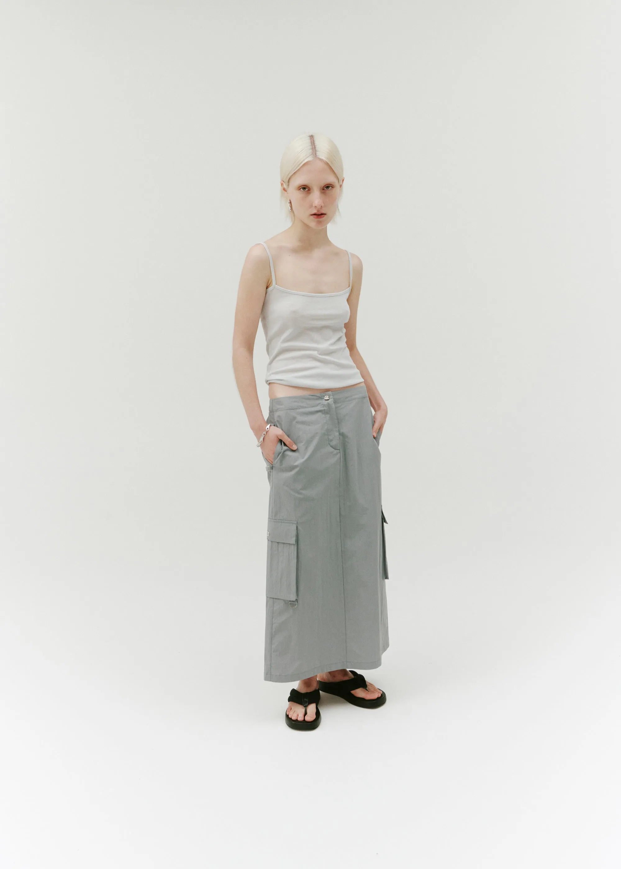 Permanent Vacation - Identity Cargo Skirt - Washed Teal