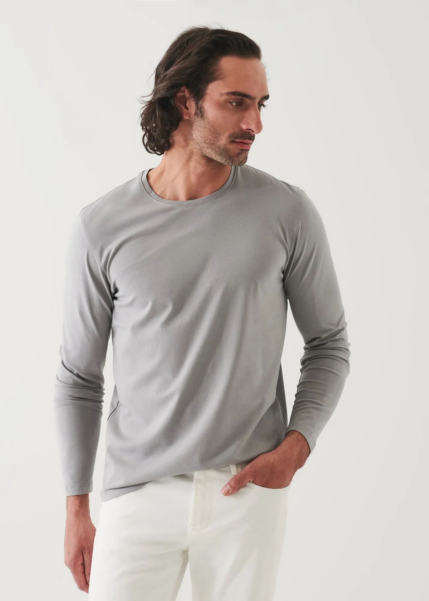 PIMA COTTON STRETCH LONG SLEEVE T-SHIRT