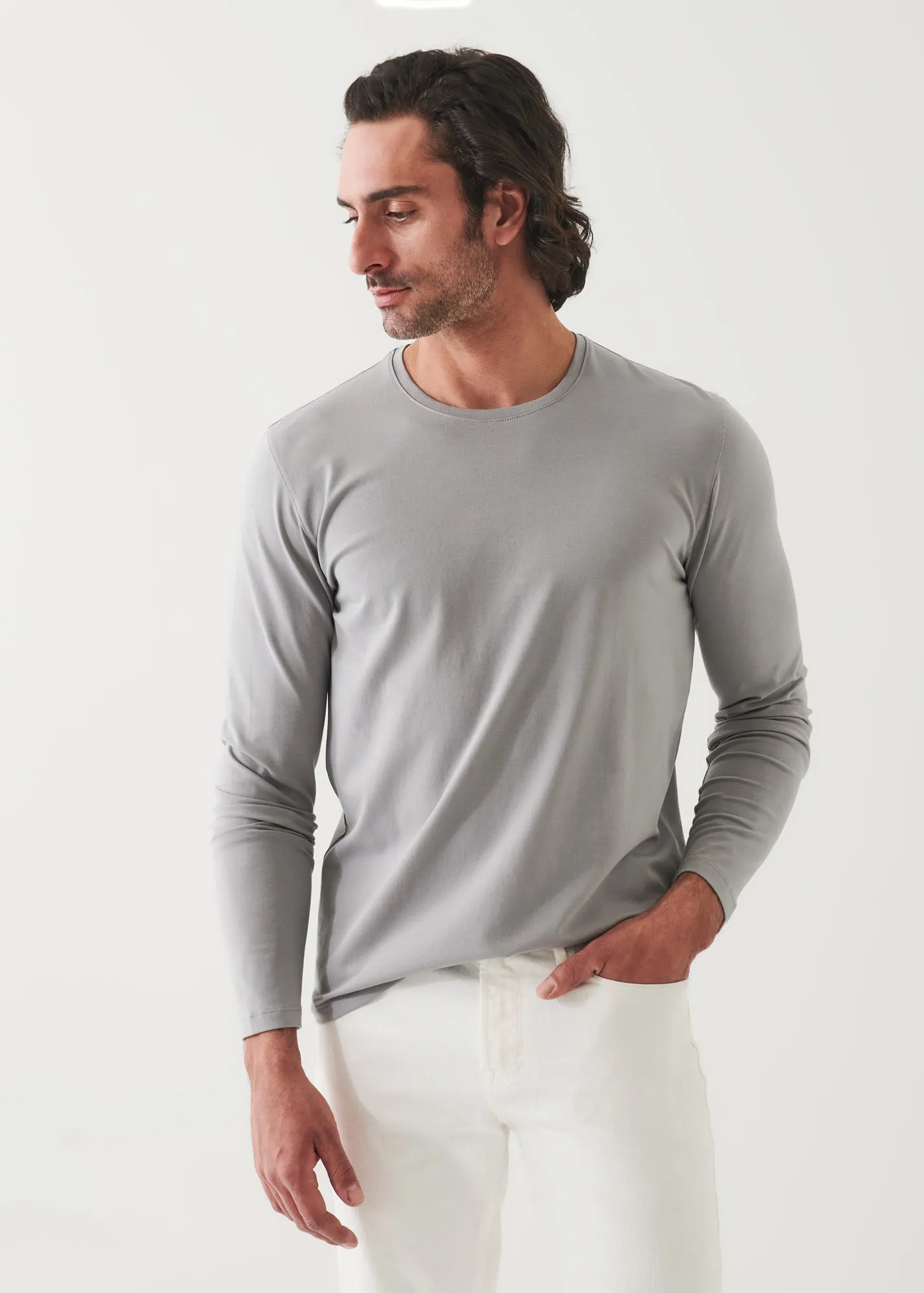 PIMA COTTON STRETCH LONG SLEEVE T-SHIRT