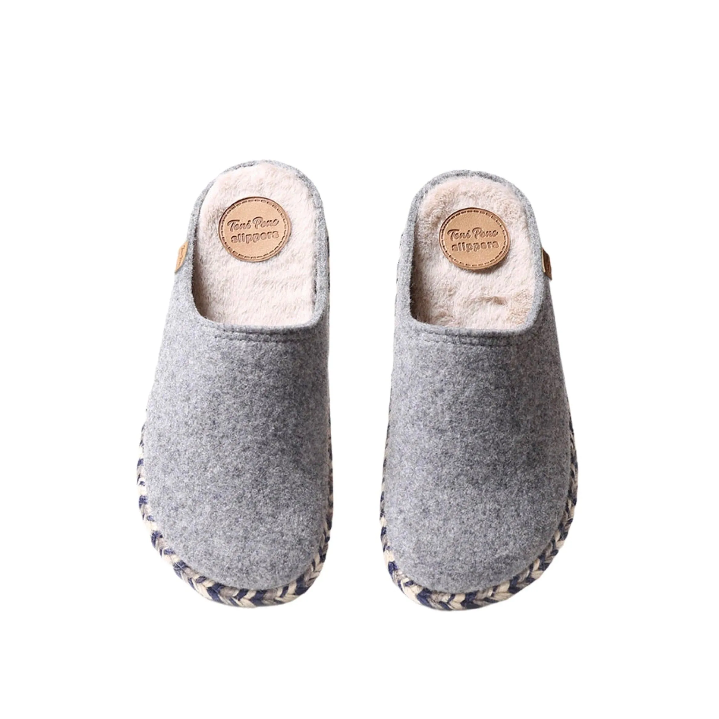 Plain Felt Slippers for Men - Nabor-FP