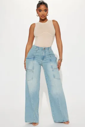 Practically Perfect Baggy Jeans - Light Wash