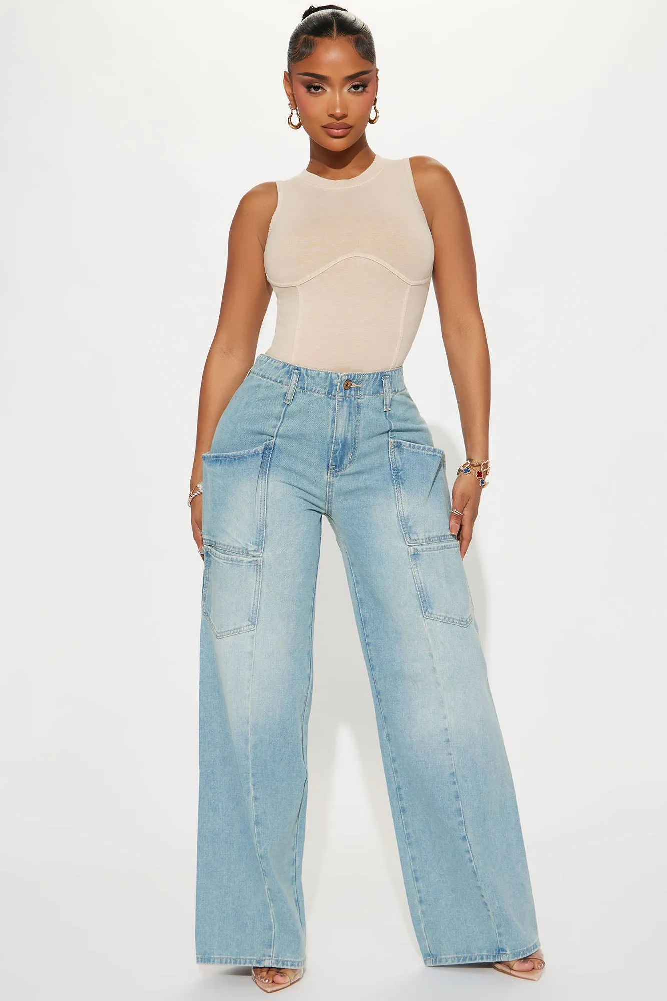 Practically Perfect Baggy Jeans - Light Wash