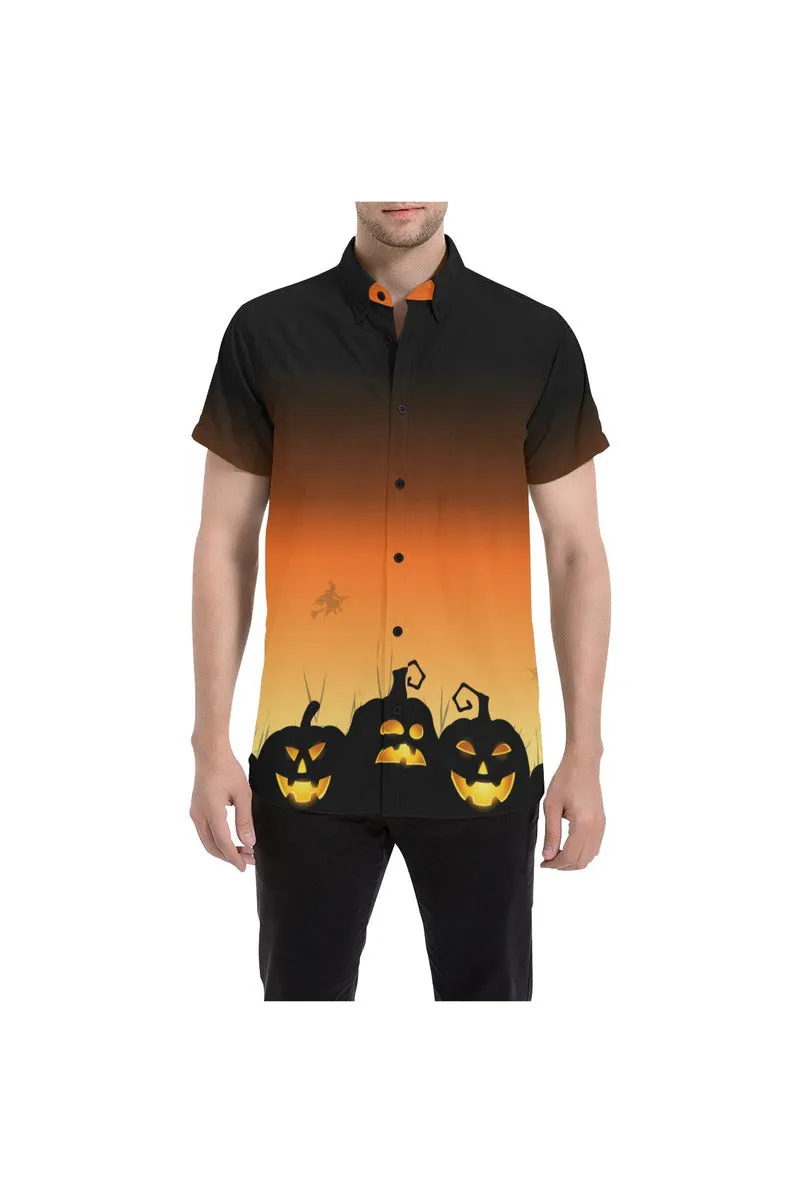 Pumpkin Patch Men's All Over Print Short Sleeve Shirt (Model T53)