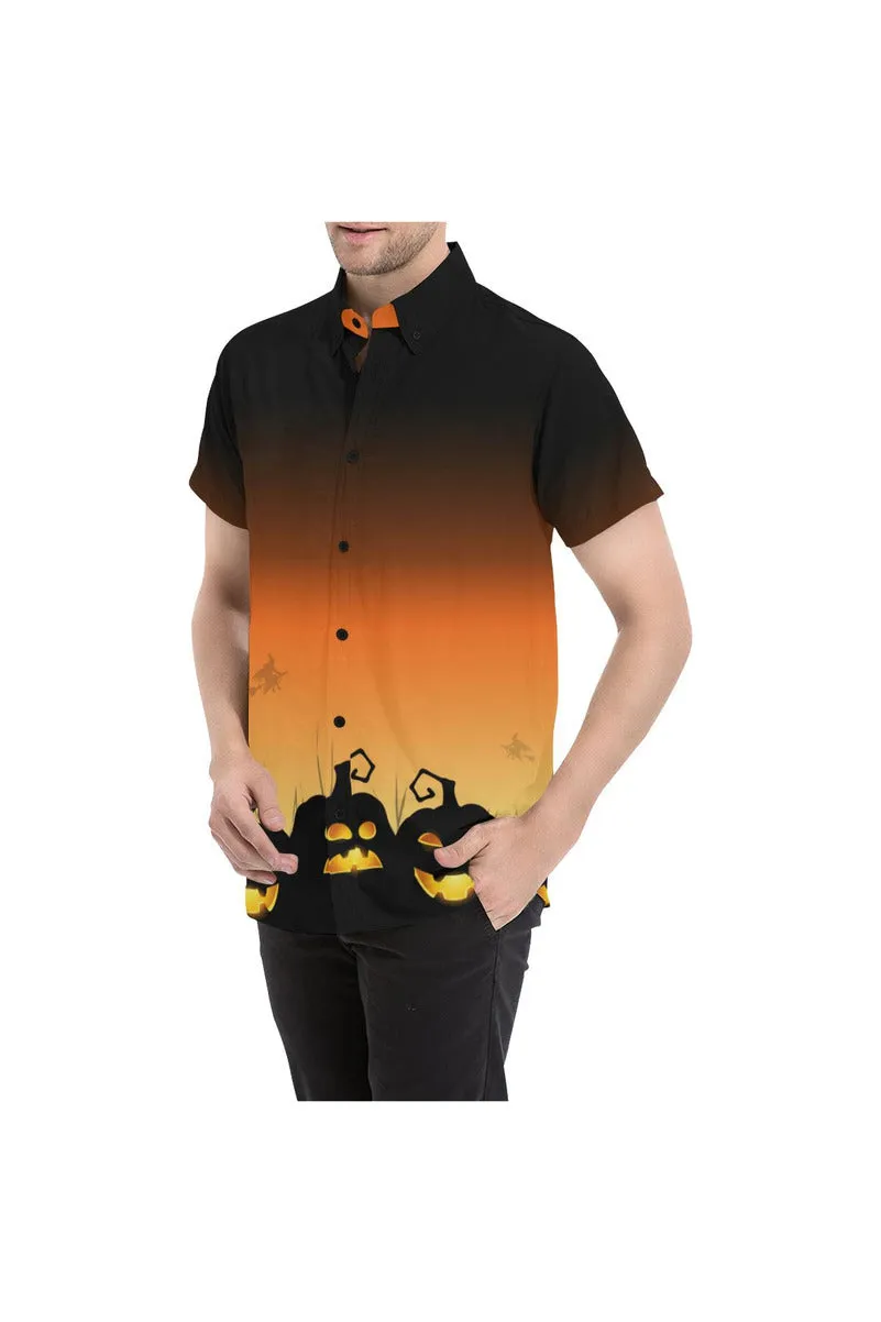 Pumpkin Patch Men's All Over Print Short Sleeve Shirt (Model T53)