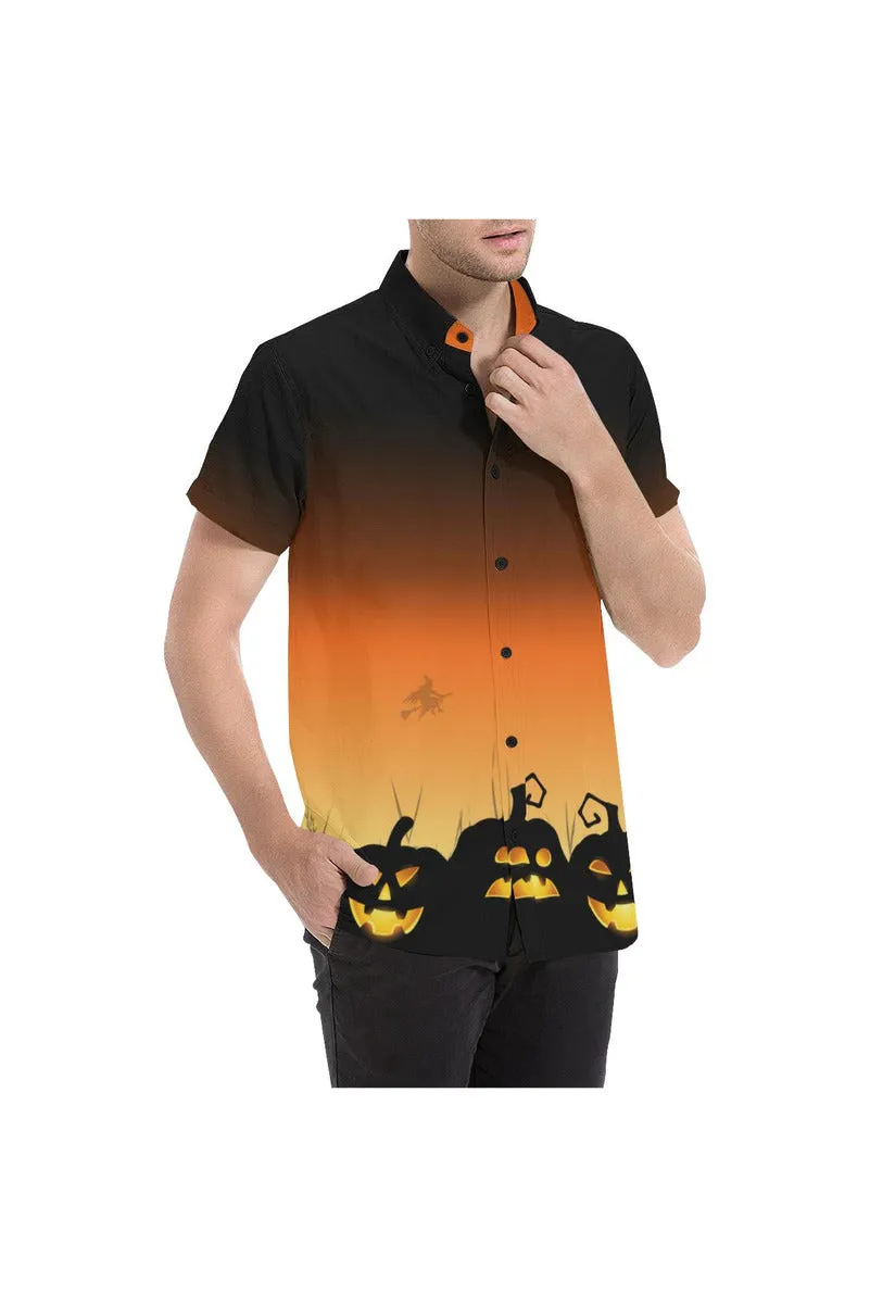 Pumpkin Patch Men's All Over Print Short Sleeve Shirt (Model T53)