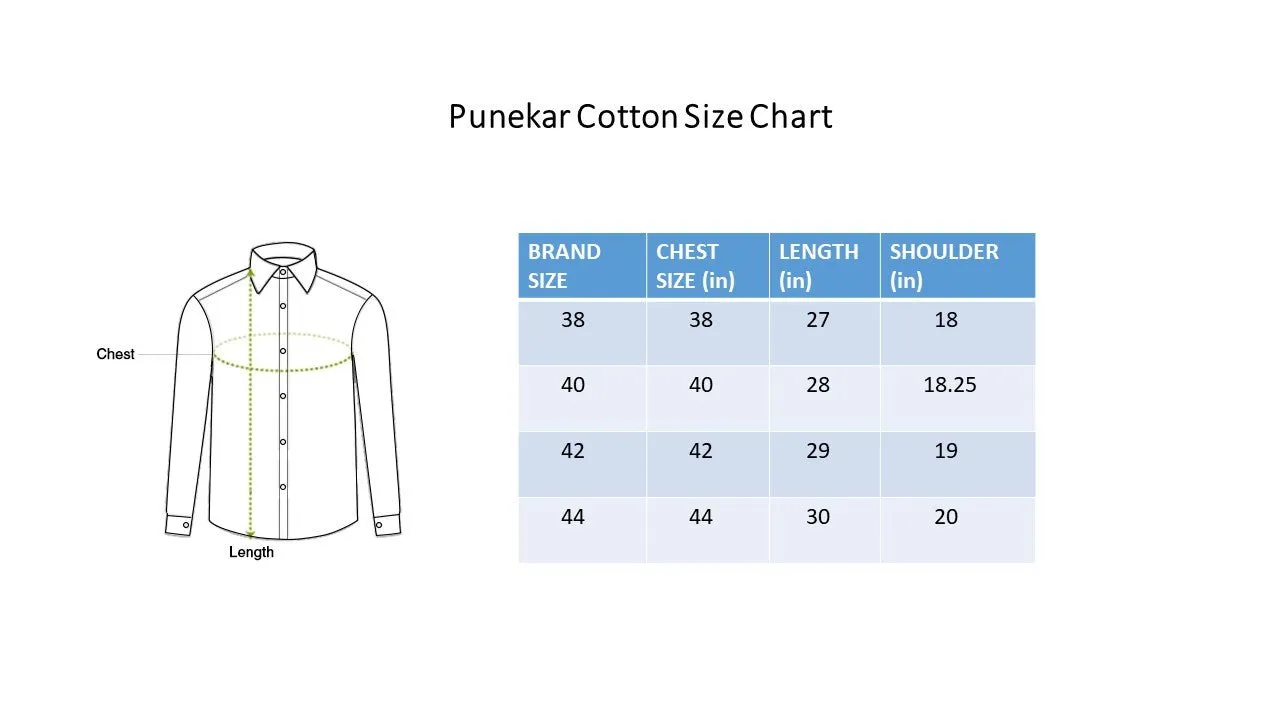 Punekar Cotton Grey Color Pure Cotton Handmade Formal Shirt for Men