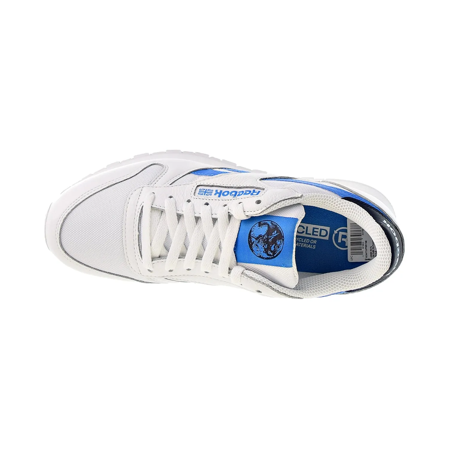 Reebok Classic Leather Men's Shoes White-Horizon Blue-Vector Navy