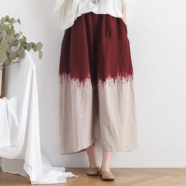 Retro Loose Wide Leg Cotton Linen Casual Pants