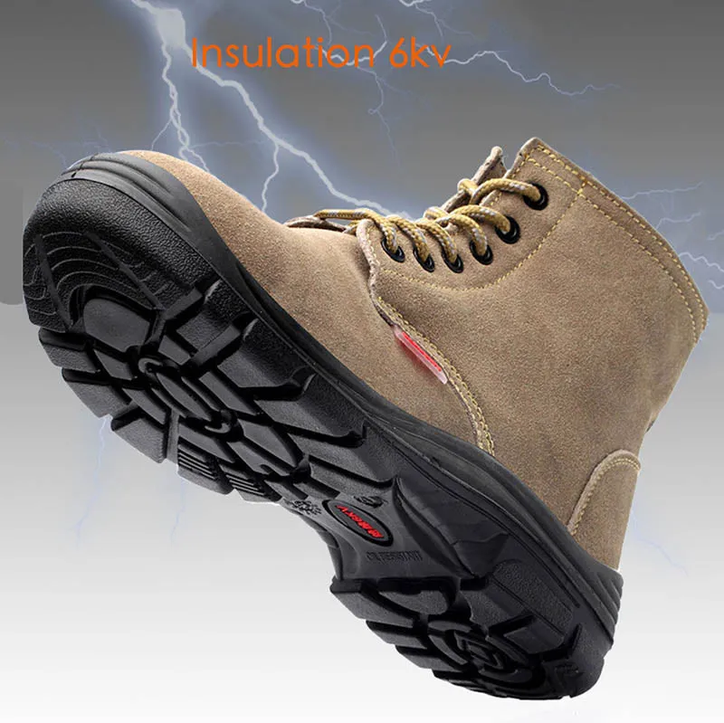 Safety Shoes for Men, Leather Insulated Men's Work Boot