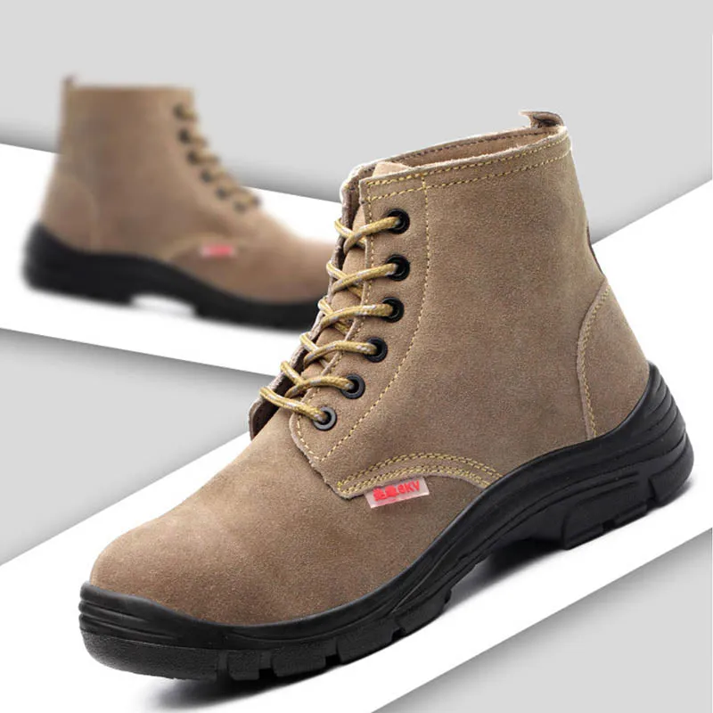 Safety Shoes for Men, Leather Insulated Men's Work Boot