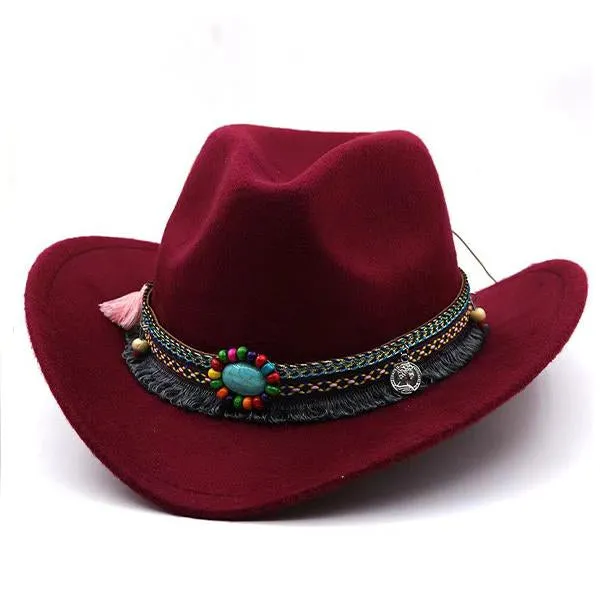 Solid Color Simple Woven Decorative Jazz Hat 31769377C