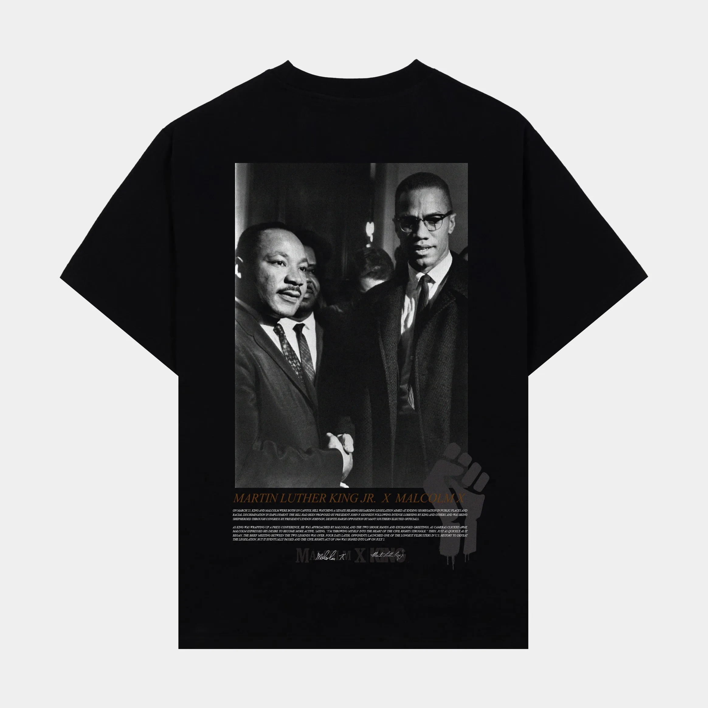 SP x Malcom X & MLK Leaders Mens Short Sleeve Shirt (Black/White)