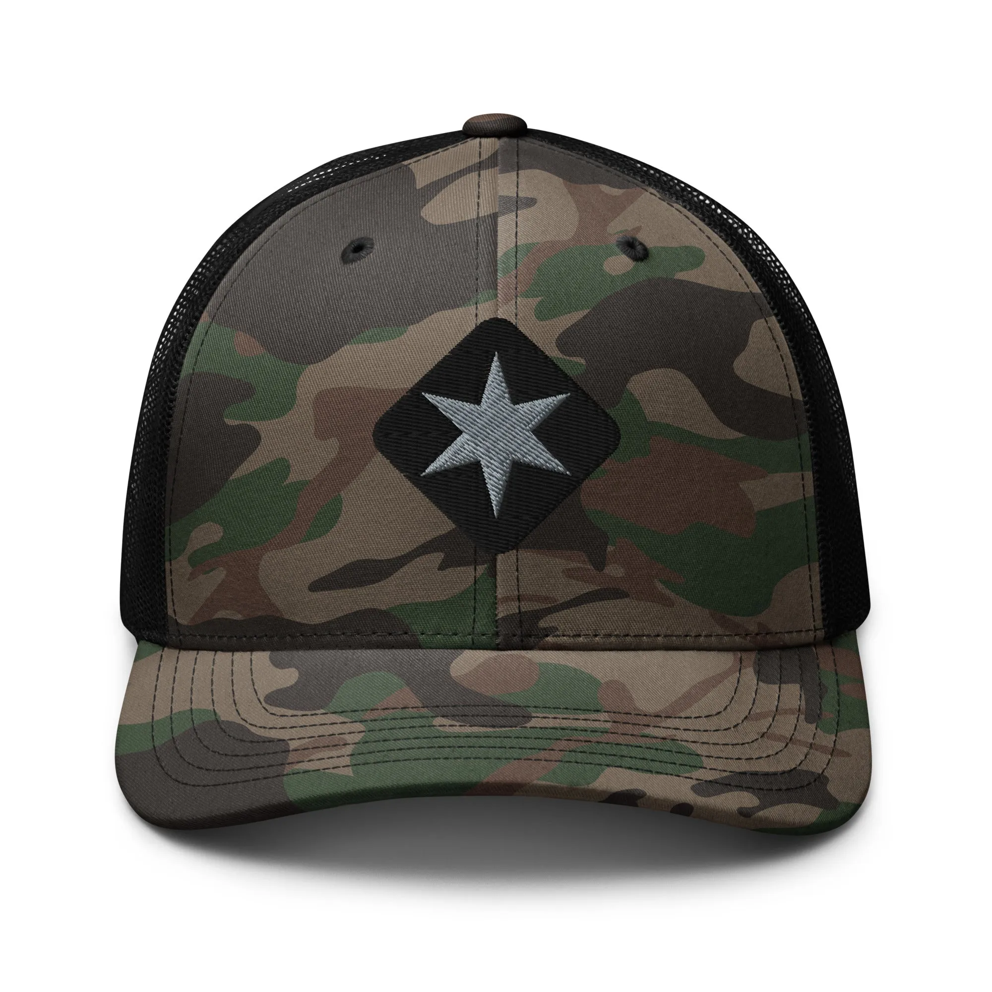 Star Logo Camouflage Trucker Hat