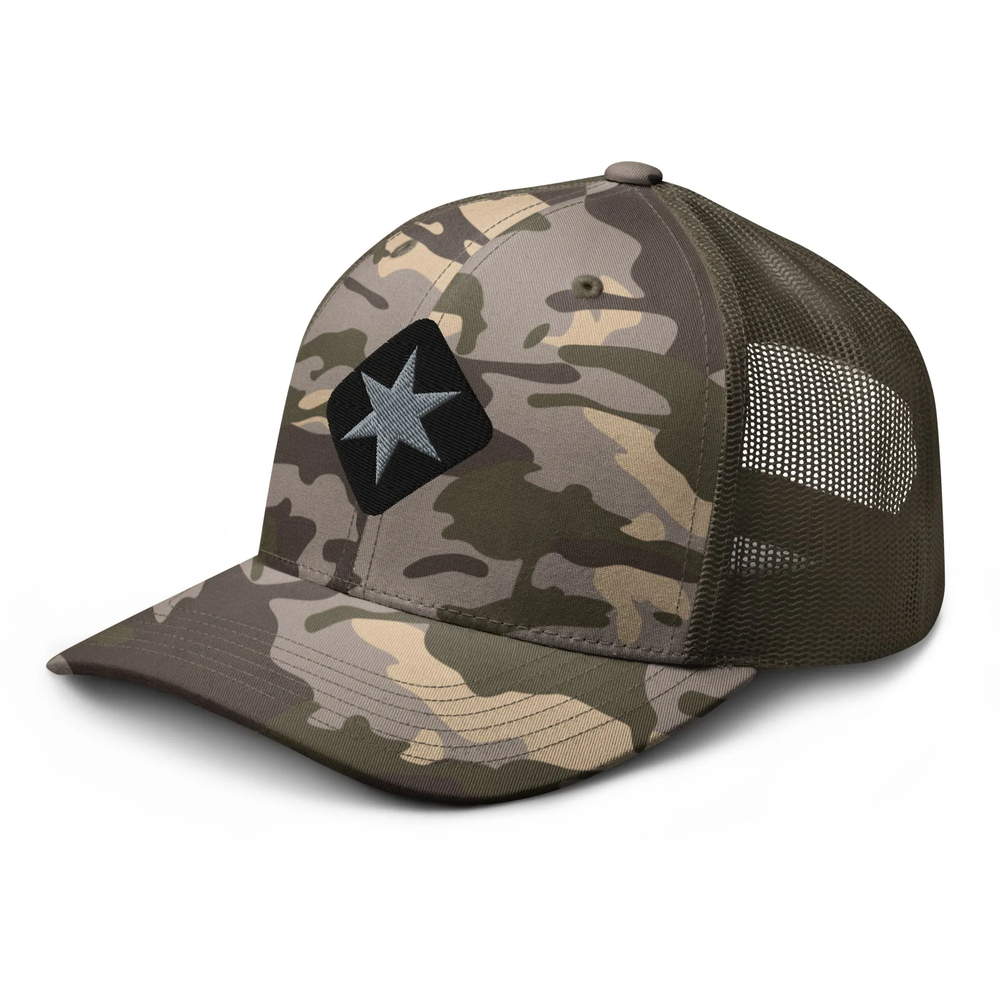 Star Logo Camouflage Trucker Hat