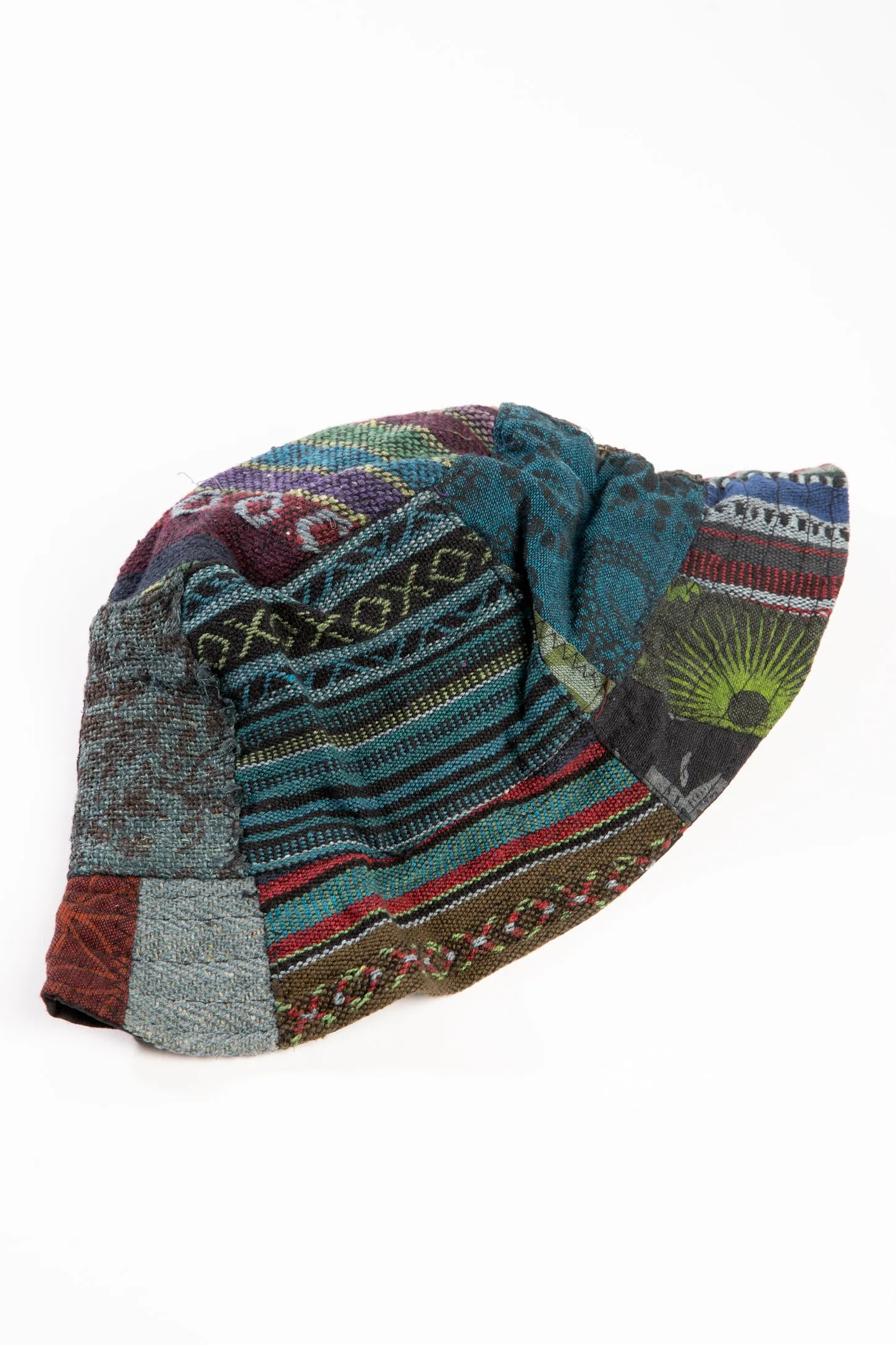 Stone Wash Patchwork Bucket Hat