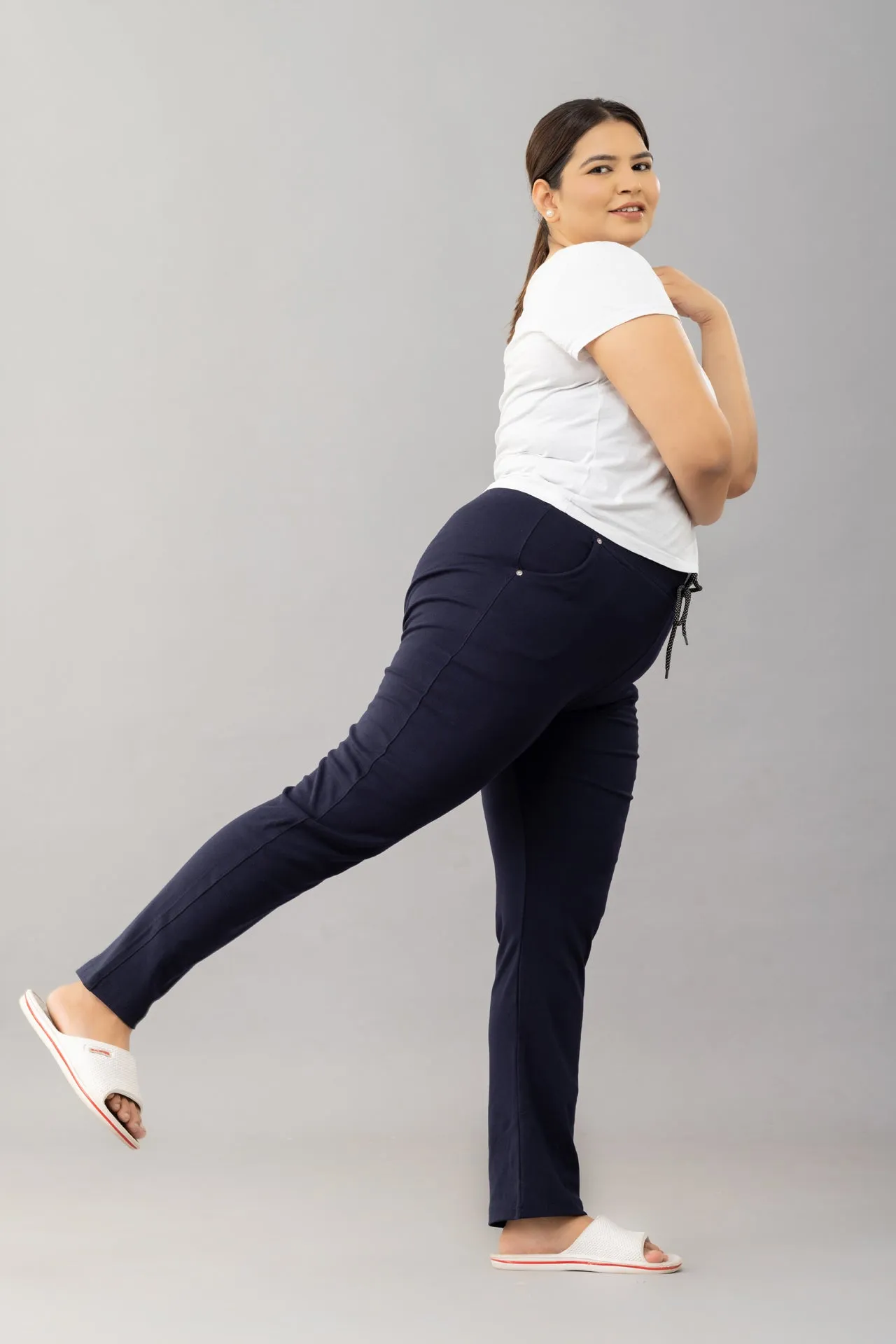 Stretchable Track Pant For Women - Cotton Lycra (M to 5XL)