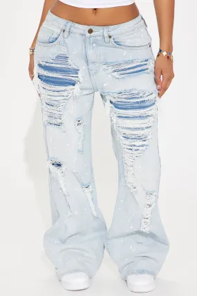 The Way It Works Stretch Baggy Jeans - Light Wash