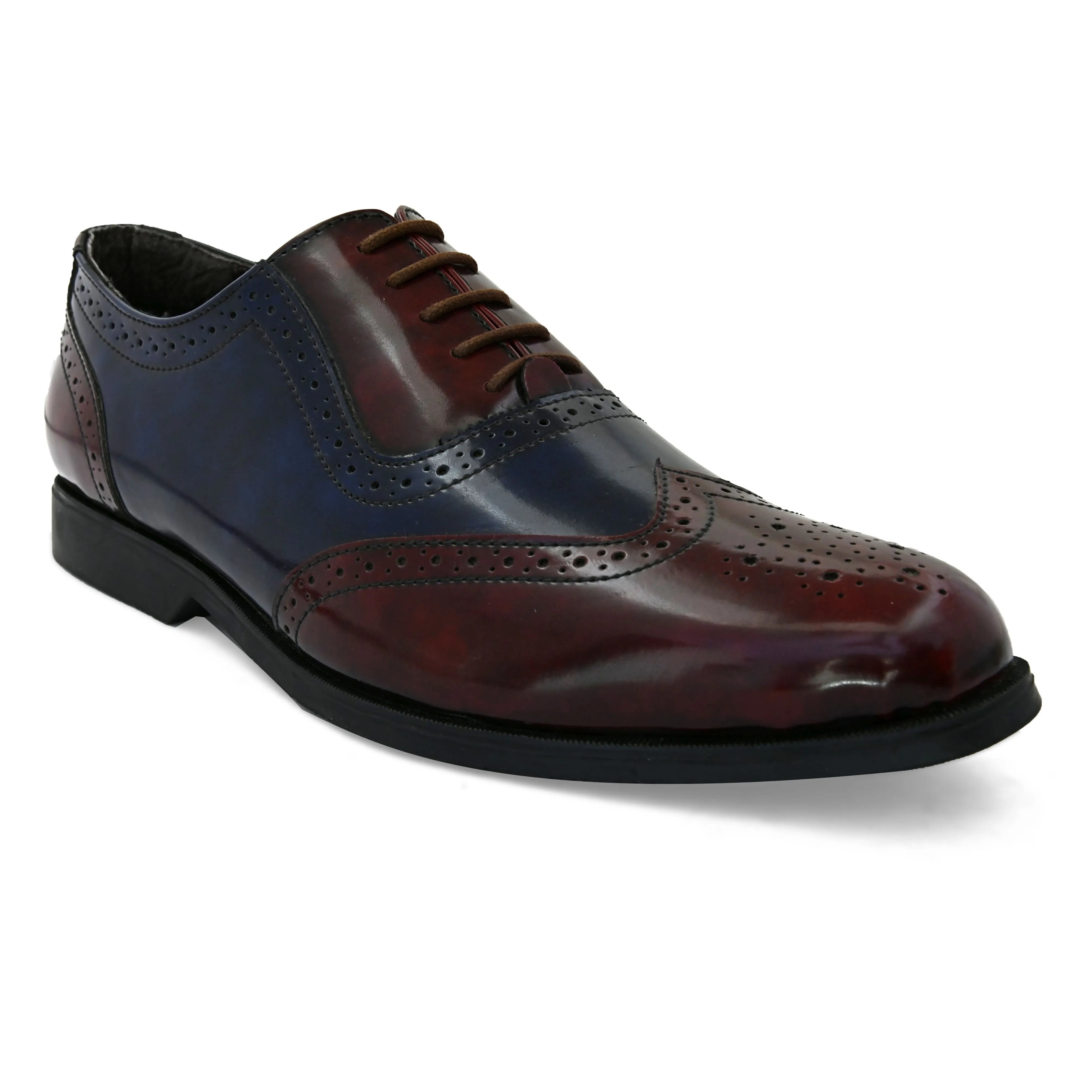 Thrust Cherry Brogue Shoes