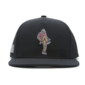 TOUR PRO Angry Golfer Golf Hat in Black with Flat Brim