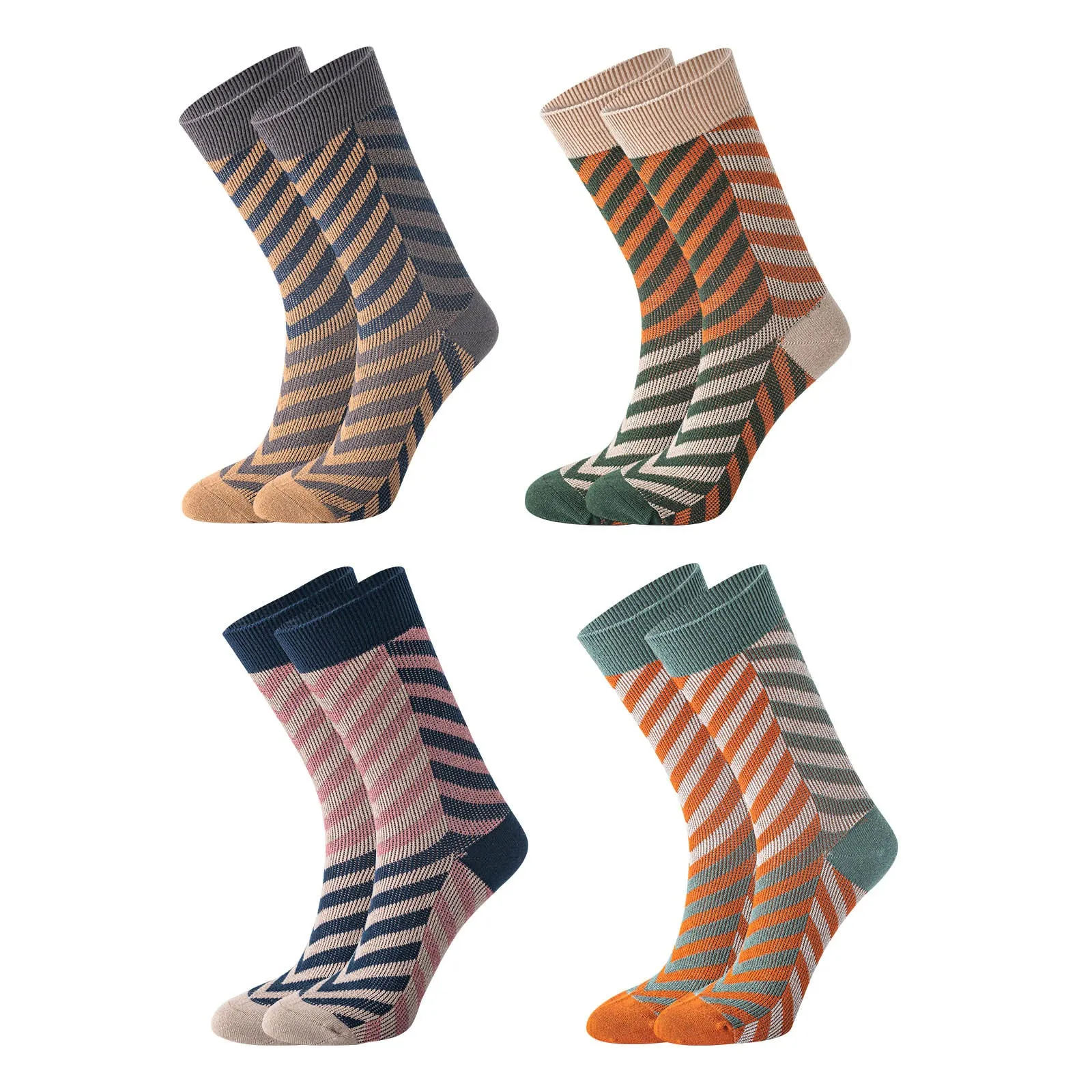 Tube Socks Men's Retro Striped Socks