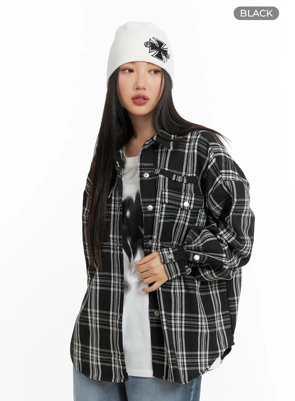 Unisex Plaid Flannel Shirt CM418