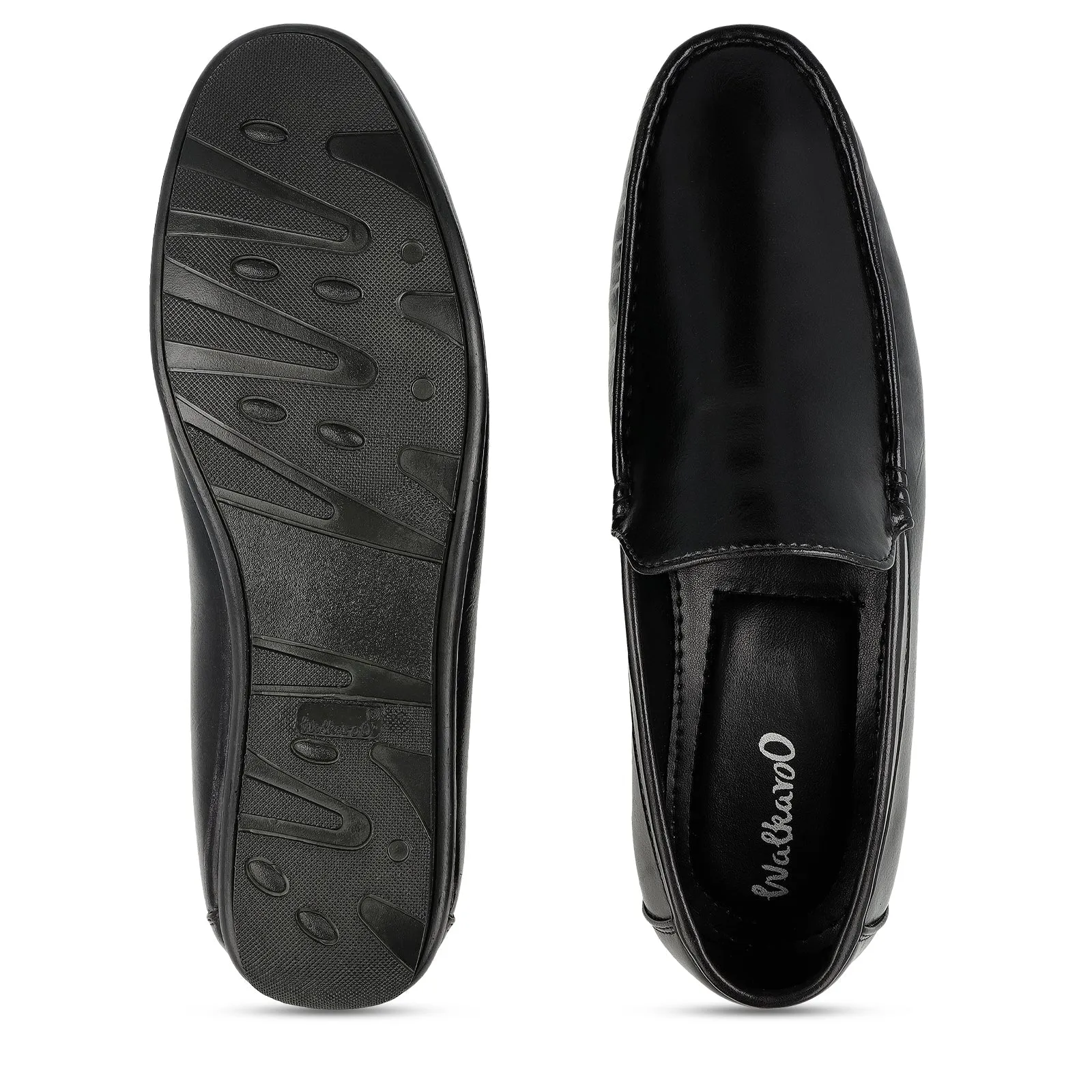 Walkaroo Men Loafer Formal Shoes - WF6018 Black