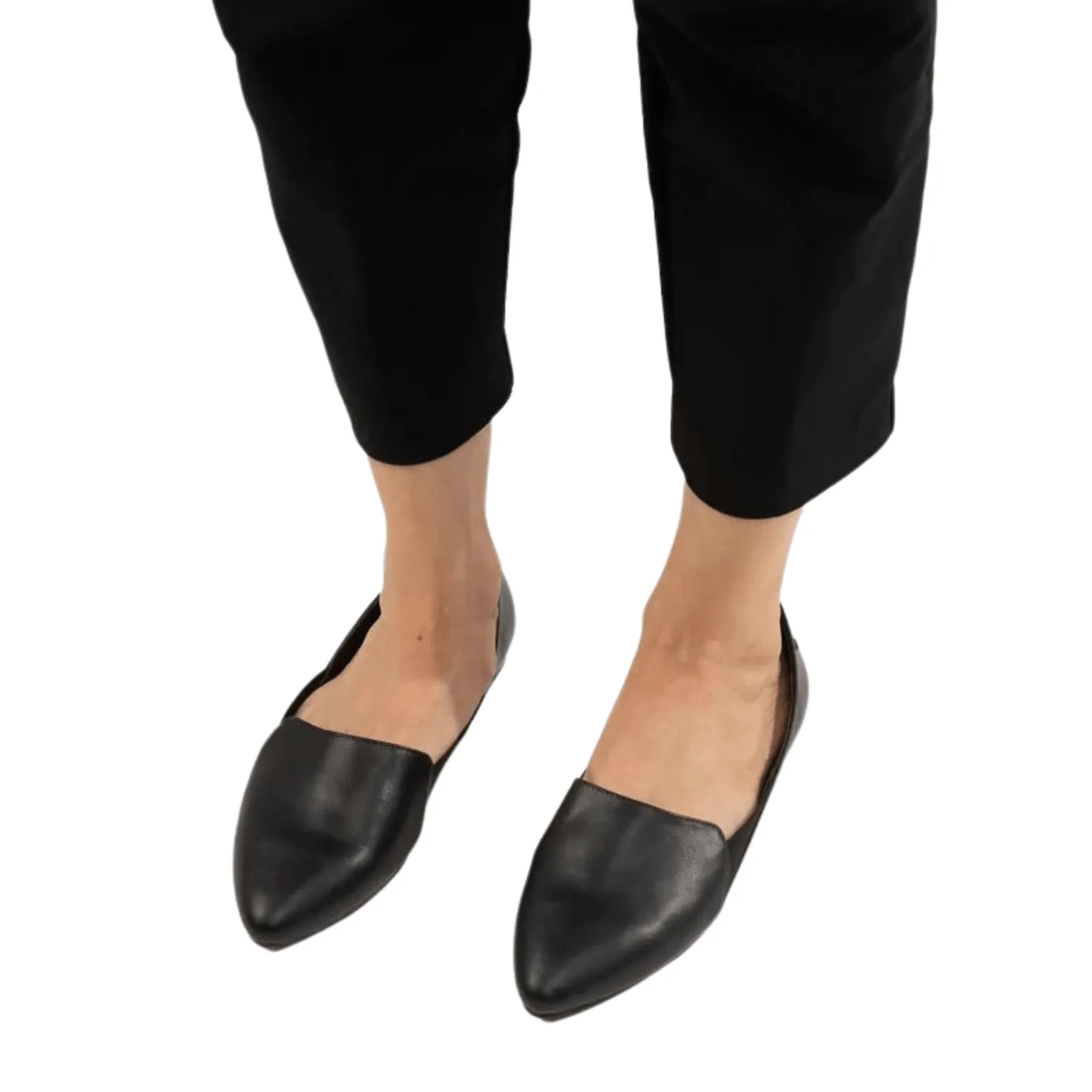 'Westmount' women's vegan flats with a pointed toe by Matt and Nat - black