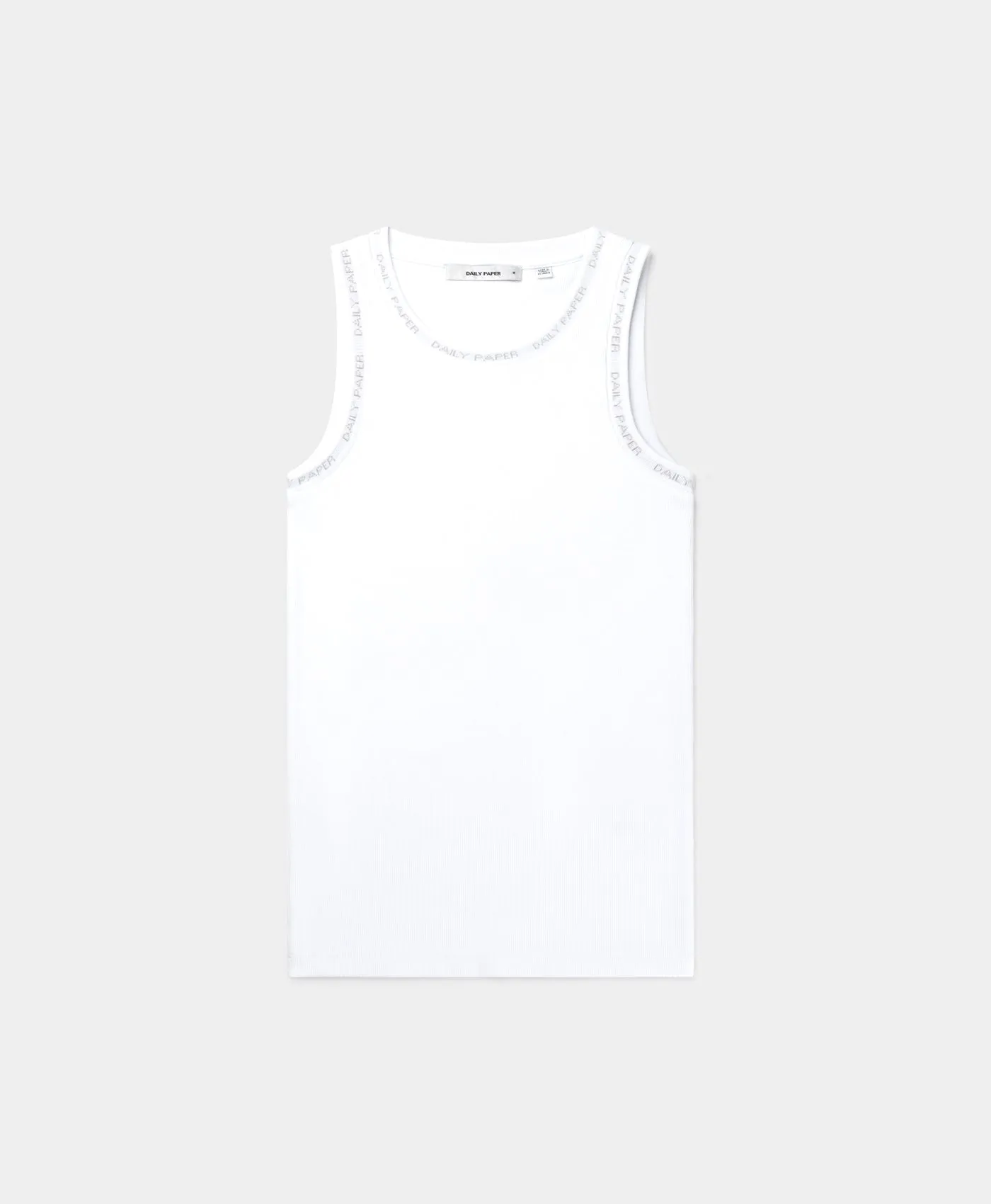 White Erib Tank Top Mens