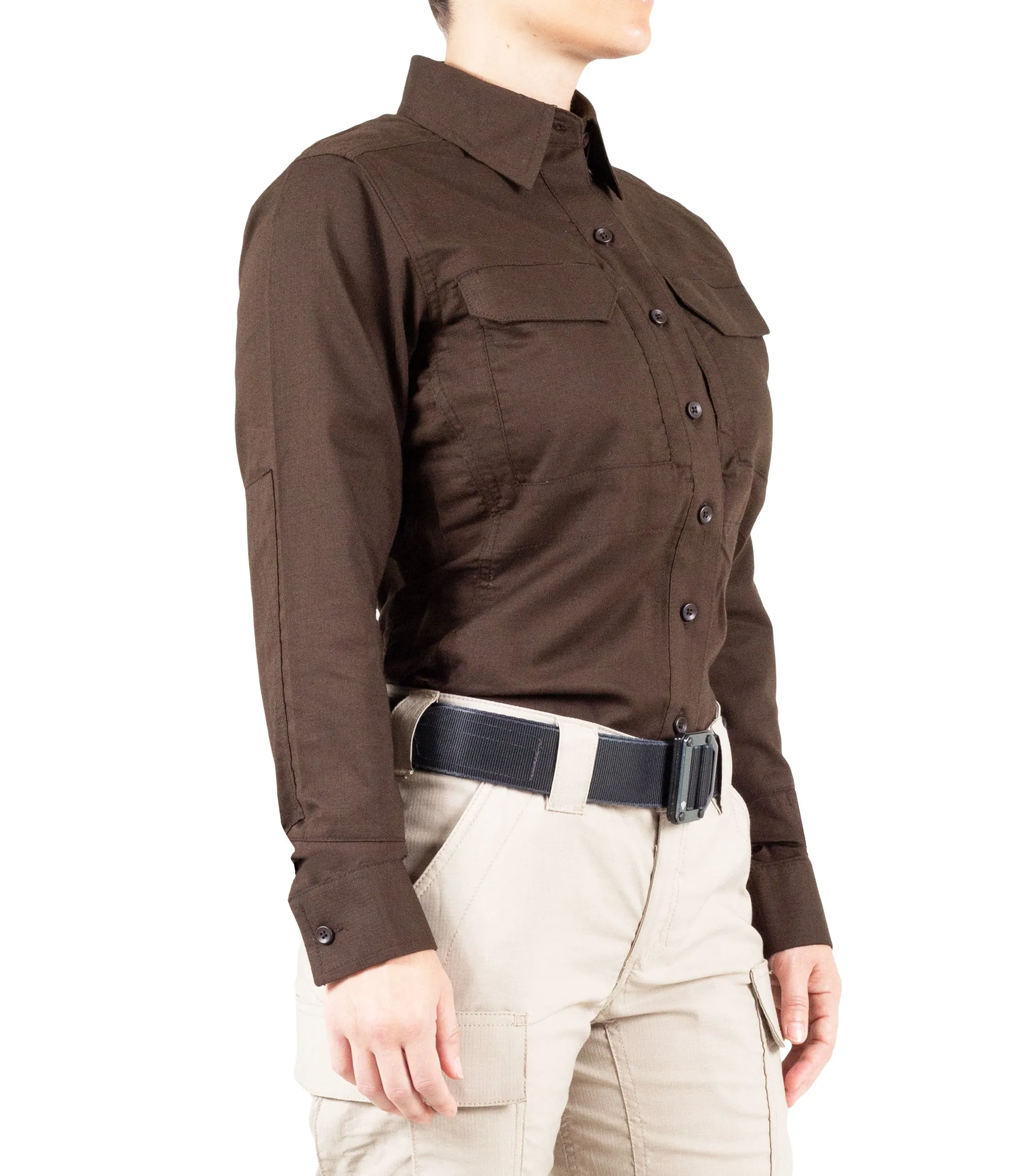 Women's V2 Tactical Long Sleeve Shirt - Kodiak Brown